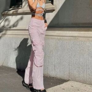 Zara‎ Cargo Convertible Pink Pants Oversized Small